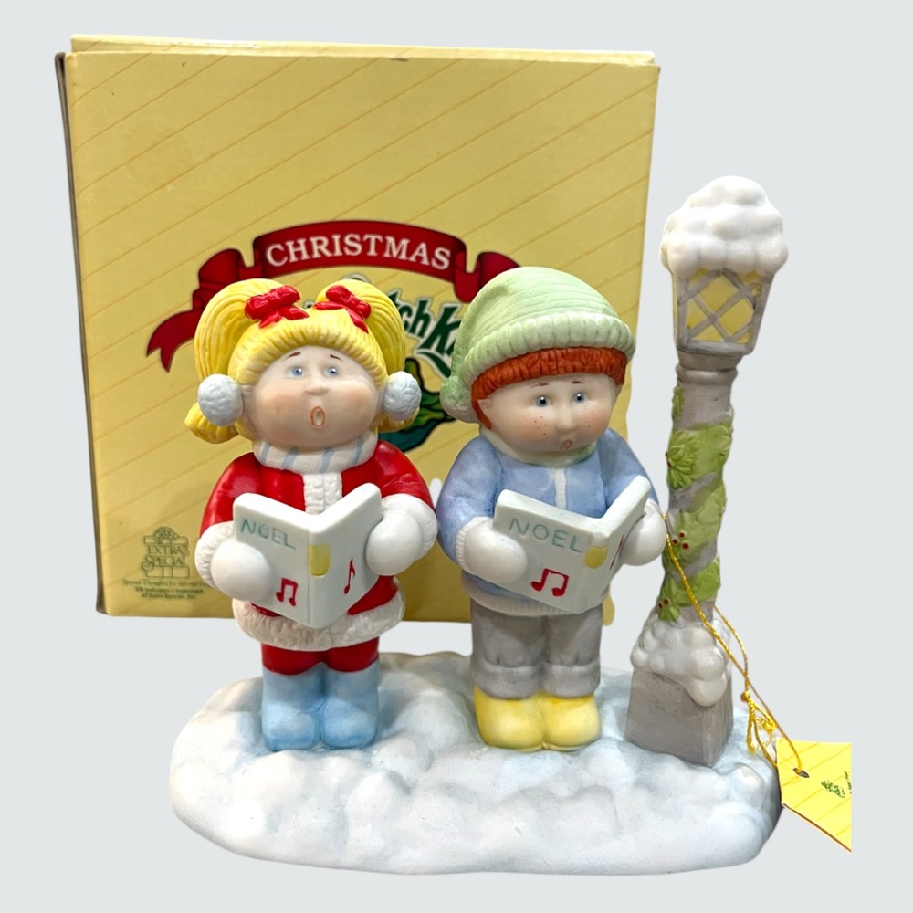 1984 Cabbage Patch Kids: Children Christmas Caroling Porcelain Figurine in Box